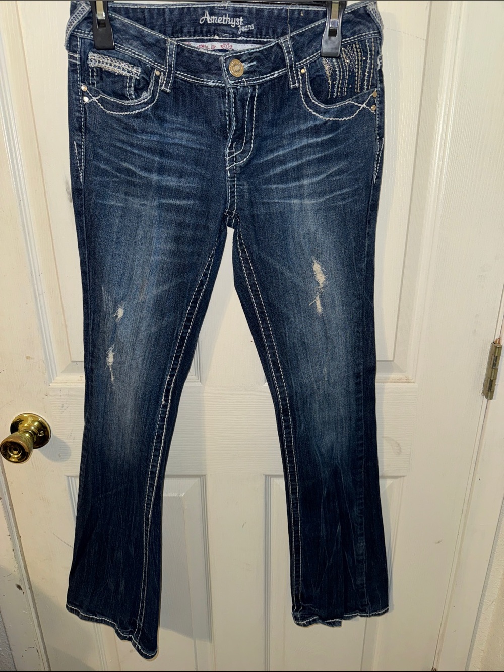 Amethyst Jeans Women's Dark Indigo Wide Leg Jeans